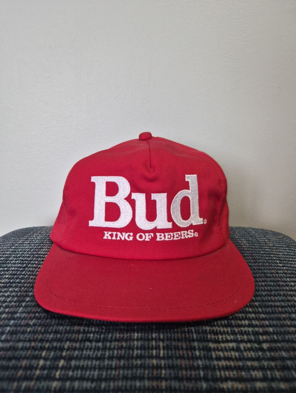 Vintage Budweiser - Bud King of Beers Red Snap back  | Size OS